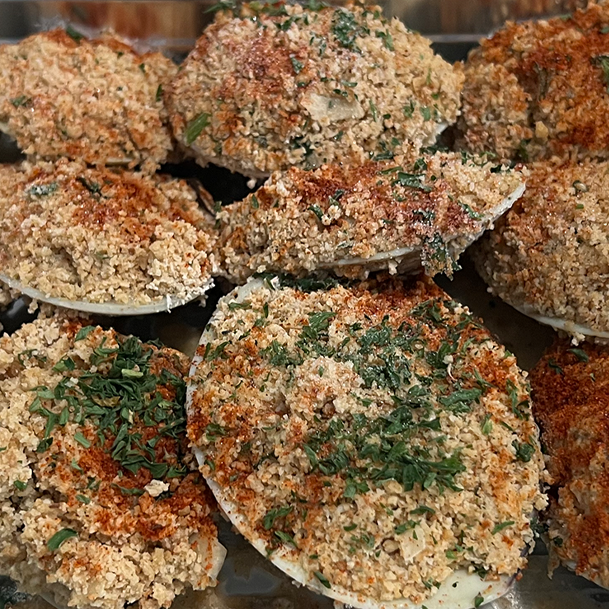Baked Clams from Our Freezer - One Dozen – Blue Water Fish